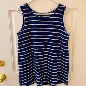 Navy & White Tunic Top Worn Once